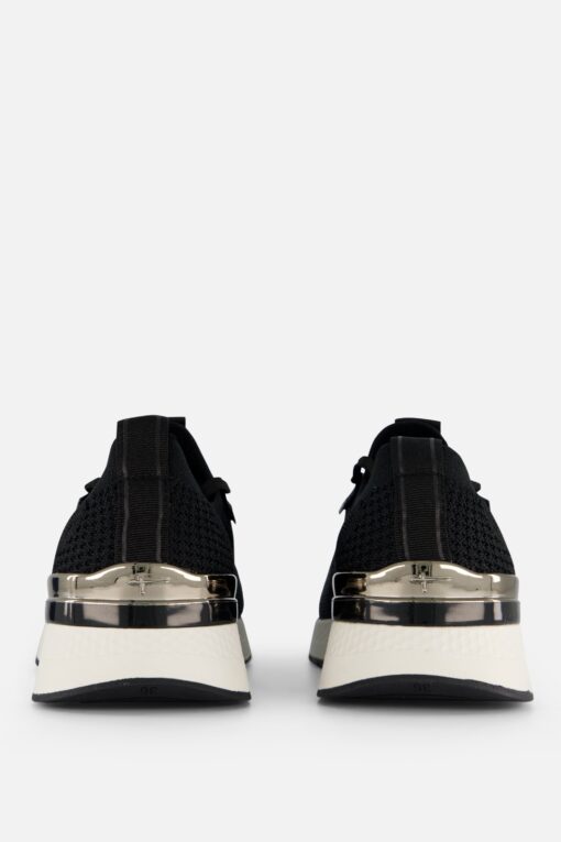 Tamaris Gold Comb Sneakers zwart Textiel