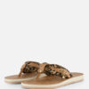 Tamaris Leopard Slippers bruin Textiel