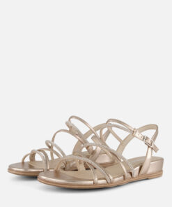 Tamaris Sandalen goud Textiel