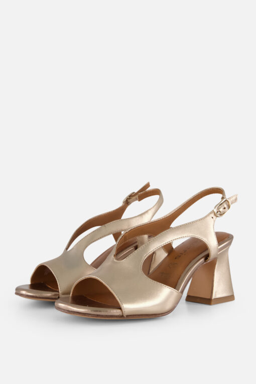 Tamaris Sandalen met hak brons Leer