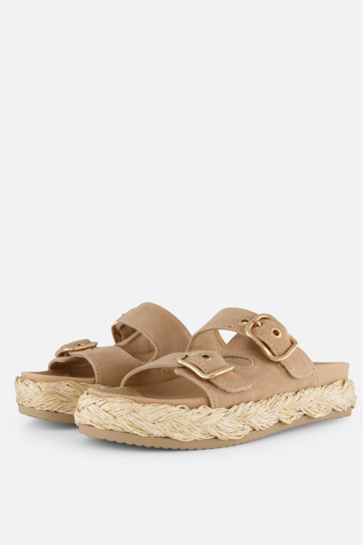 Tamaris Slippers beige Leer