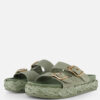 Tamaris Slippers groen Leer