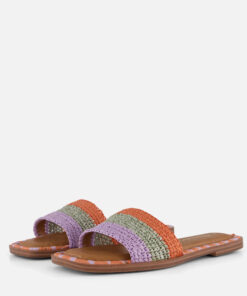 Tamaris Slippers oranje Textiel