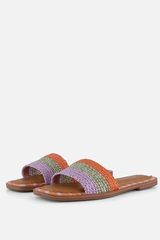 Tamaris Slippers oranje Textiel