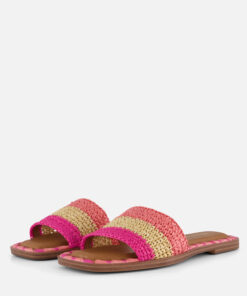 Tamaris Slippers roze Textiel