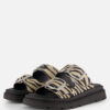 Tamaris Zebra Slippers zwart Leer
