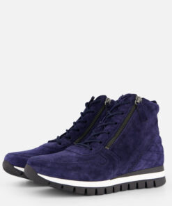 Gabor Veterboots blauw Suede