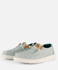 HEYDUDE Wendy Heathered Slub Instappers blauw