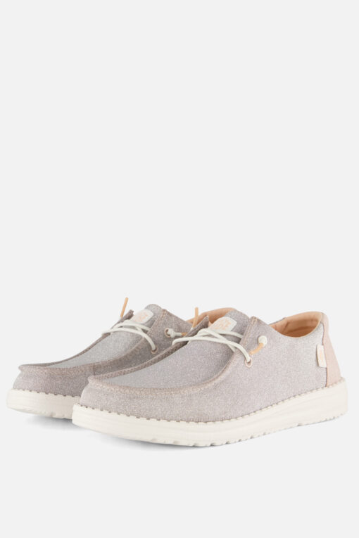HEYDUDE Wendy Metallic Sparkle Instappers roze