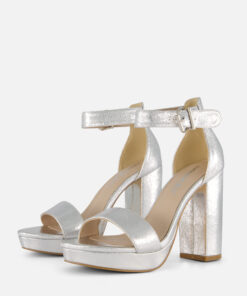 Ann Rocks Sandalen zilver Pu