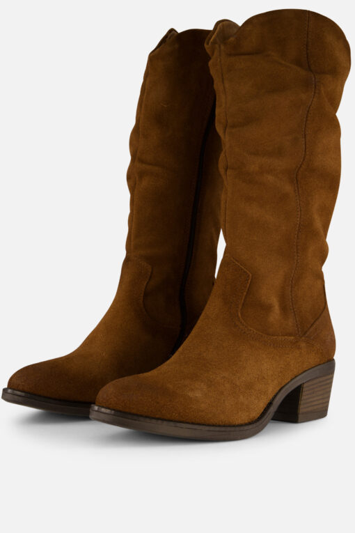 Aqa Hoge laarzen cognac Suede
