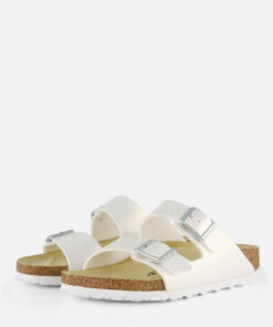 Birkenstock Arizona Slippers wit Imitatieleer