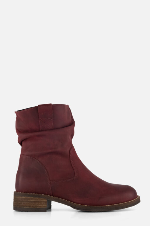 Cellini Plooi Enkellaarsjes rood Nubuck