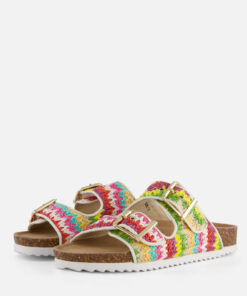 Colors of California Raffia Sandalen roze