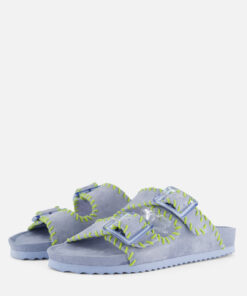 Colors of California Sandalen blauw Suede