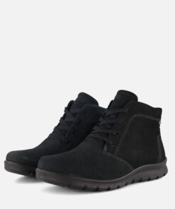 Ecco Babett Veterboots zwart Nubuck