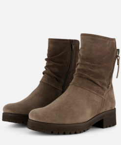 Gabor Enkellaarsjes taupe Suede