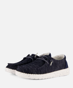 HEYDUDE Wendy Instappers blauw Canvas