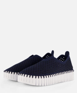 Ilse Jacobsen Platform Instappers blauw Microvezel