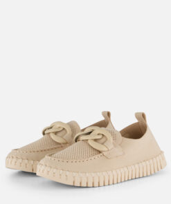 Ilse Jacobsen Tulip Loafers beige Microvezel