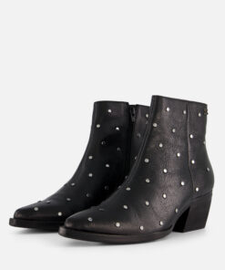 Lazamani Cowboylaarzen zwart Leer