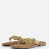 Lazamani Slippers beige Leer