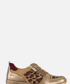 Marco Tozzi Leopard Sneakers beige Textiel