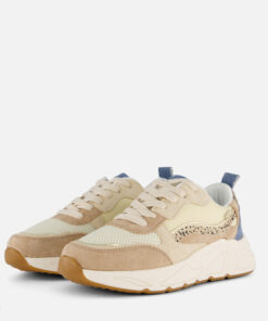 POSH by Poelman Charlie Sneakers beige Textiel
