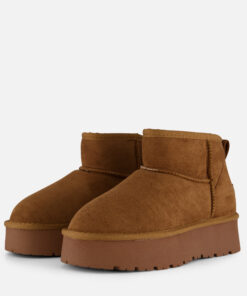 POSH by Poelman Gevoerde boots glitter cognac