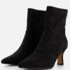 POSH by Poelman Glitter Enkellaarsjes zwart