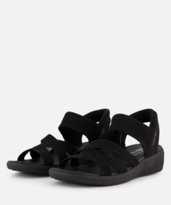 Skechers Arya Slip-ins Sandalen zwart Textiel