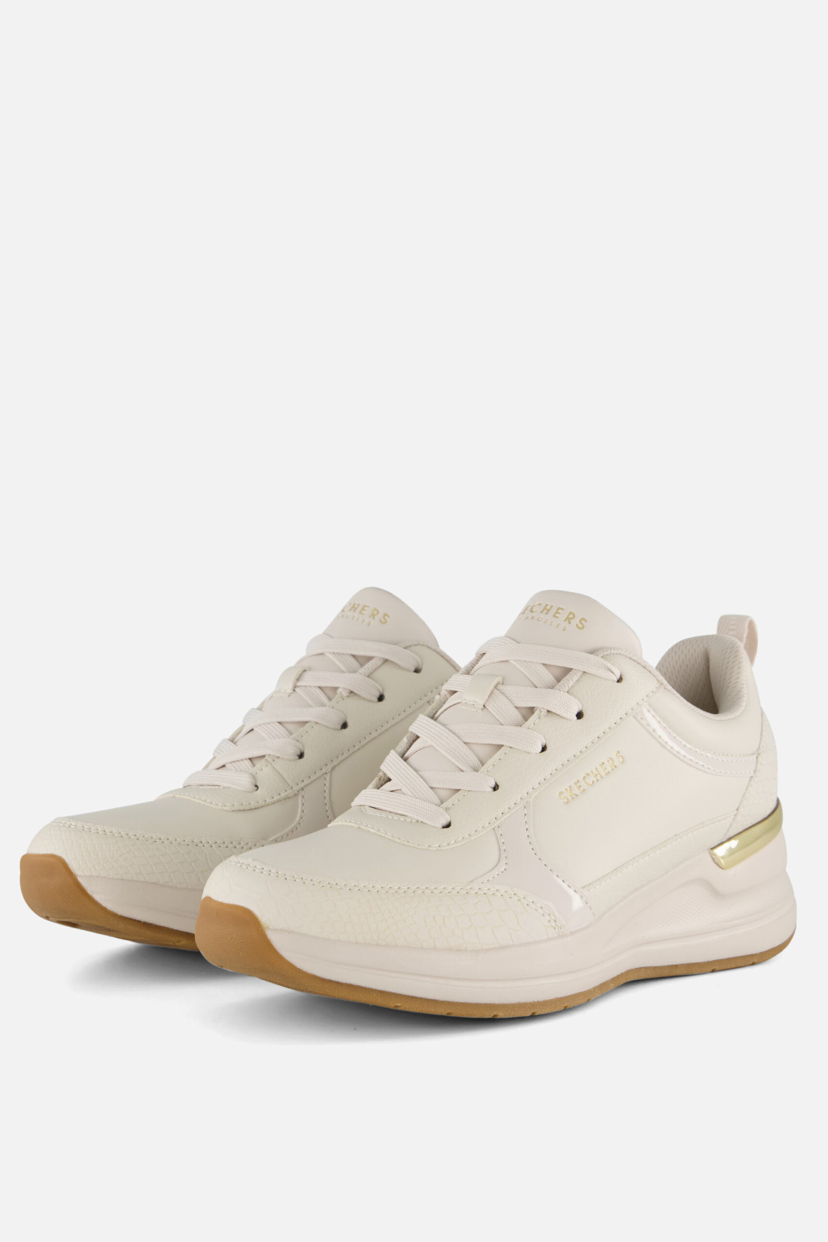 Skechers Billion 2 Fine Shine Wedge Sneakers beige