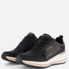 Skechers Billion 2 Fine Shine Wedge Sneakers zwart