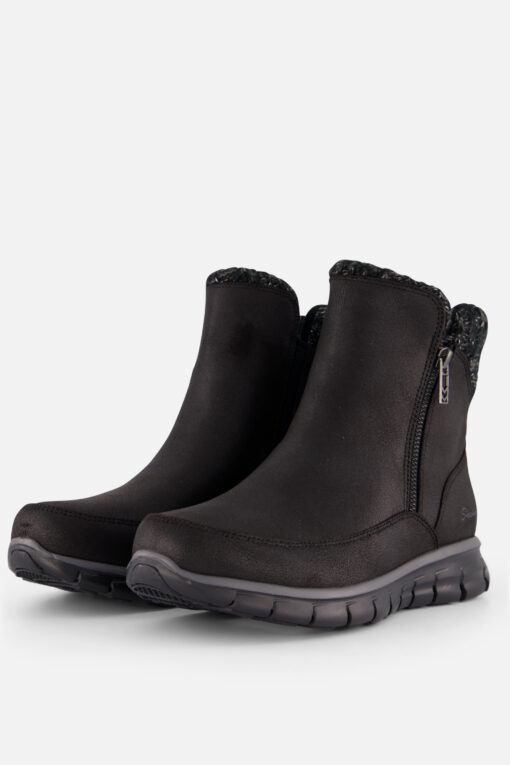 Skechers Synergy Zip Enkellaarsjes zwart