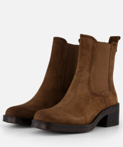Tamaris Chelsea boots cognac Textiel