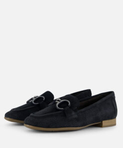 Tamaris Comfort Instappers blauw Leer