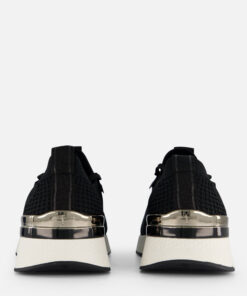 Tamaris Gold Comb Sneakers zwart Textiel
