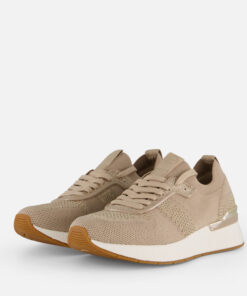 Tamaris Sneakers beige Textiel