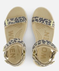 Woden Line Leopard Sandalen Leer