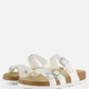 Birkenstock Franca Slippers wit Imitatieleer