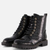 Cellini Croco Veterboots zwart Synthetisch