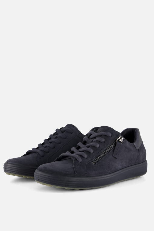 Ecco Soft 7 Slide Sneakers blauw Nubuck