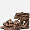 Lazamani Sandalen brons Leer