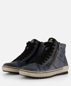 Remonte Veterboots blauw Leer