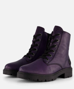 Rieker Veterboots paars Synthetisch