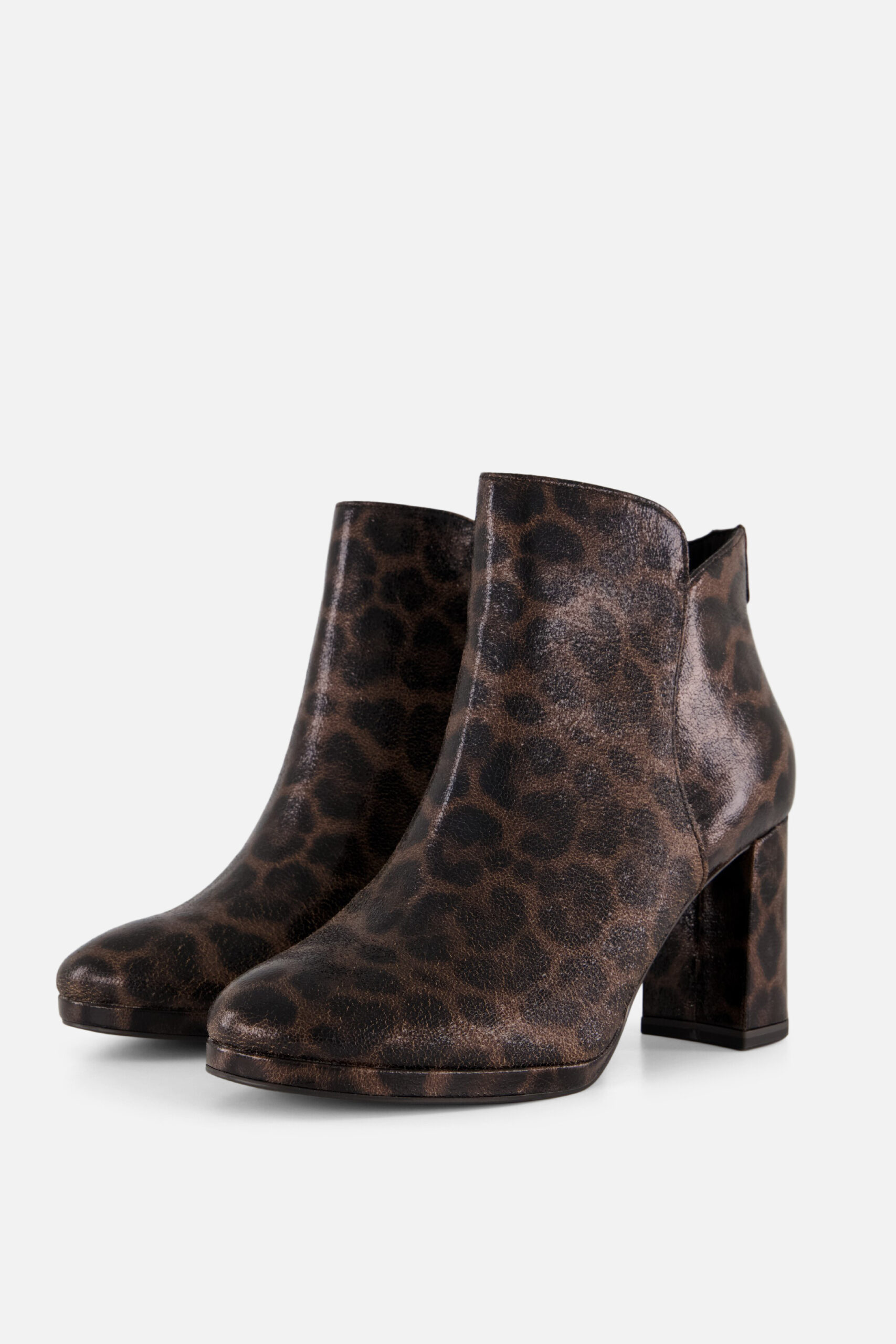 Tamaris Leopard Enkellaarsjes bruin Textiel
