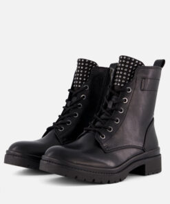 Tamaris Veterboots zwart Textiel