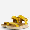 Woden Line Sandalen geel Textiel