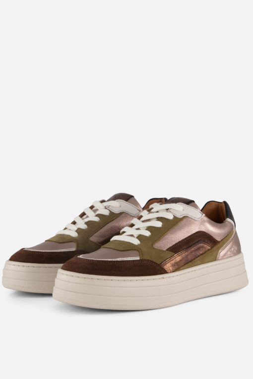 Aqa Sneakers brons Leer