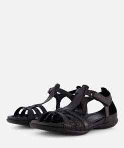 Ecco Flash Sandalen zwart Leer